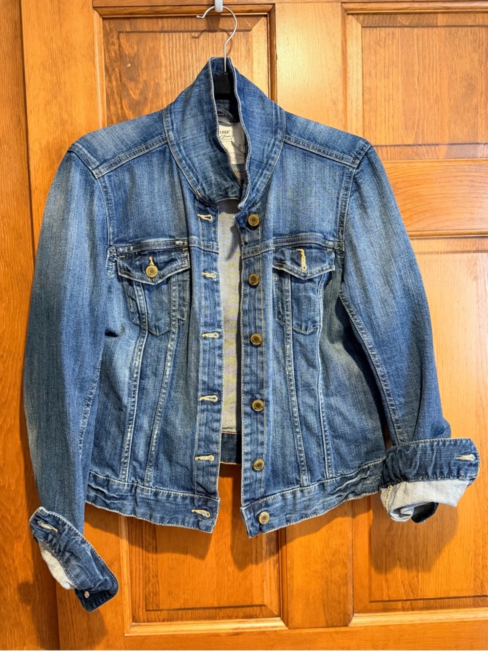 H&M Women's Blue Denim Jacket with Button Front